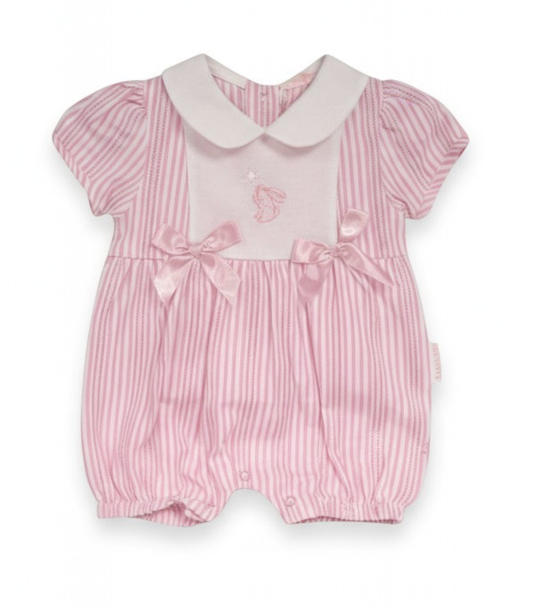 My Little Chick Bis-2120-6285 5035320162850 ML2120-6285P Striped "Bunny" Romper (Newborn - 6 months)