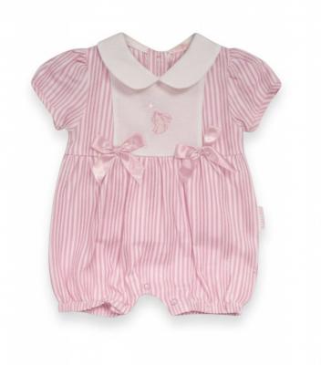 My Little Chick Bis-2120-6285 5035320162850 ML2120-6285-P Striped "Bunny" Romper (Newborn - 6 months)
