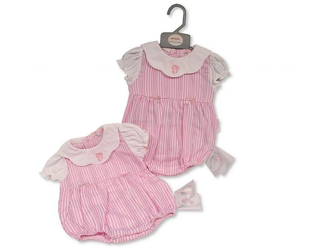 My Little Chick Bis-2120-6286 5035320162867 ML2120-6286 Striped "Bunny" Romper (Newborn - 6 months)