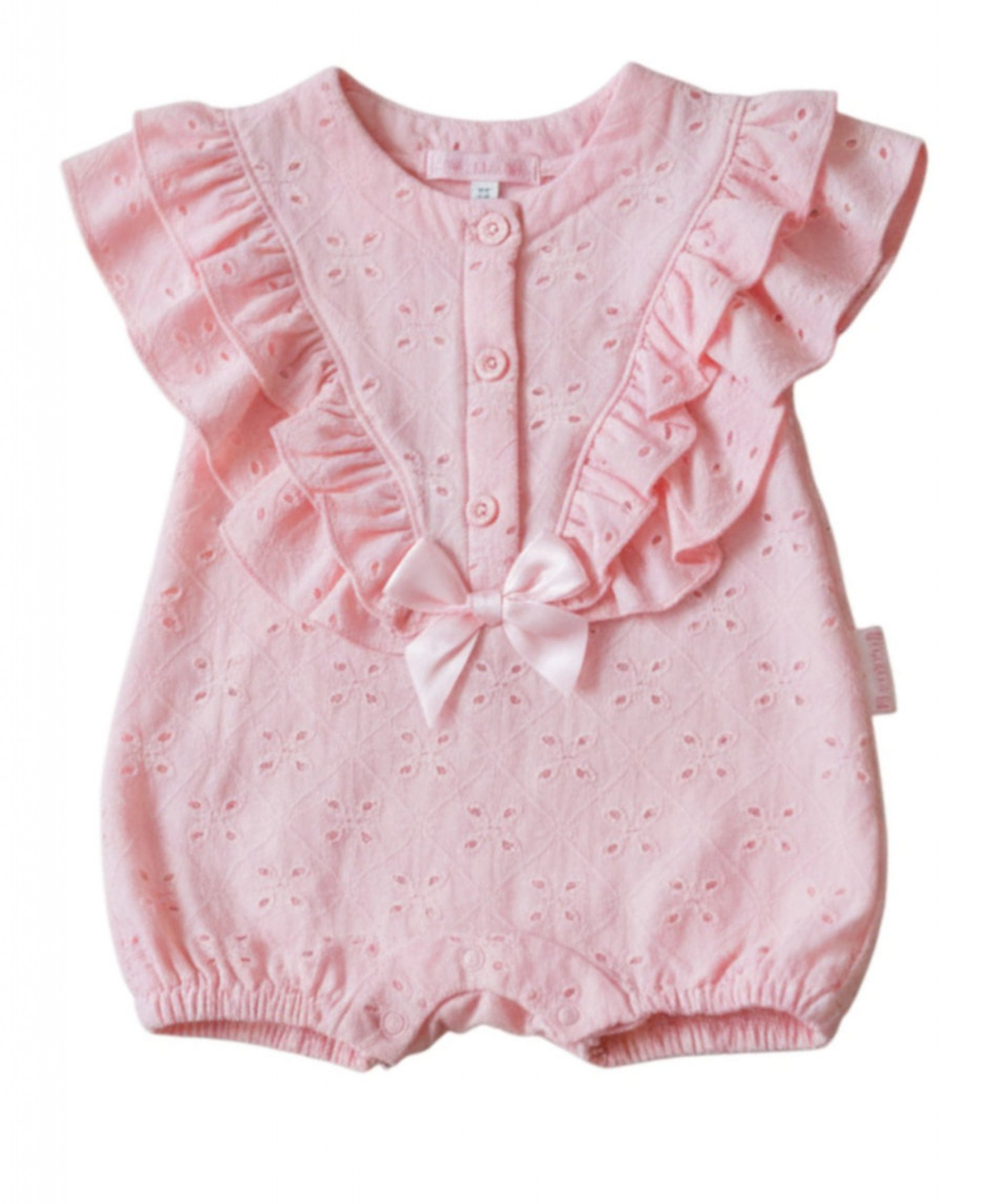 My Little Chick Bis-2120-6287 5035320162881 ML2120-6288P Broderie Anglaise Romper (Newborn - 6 months)