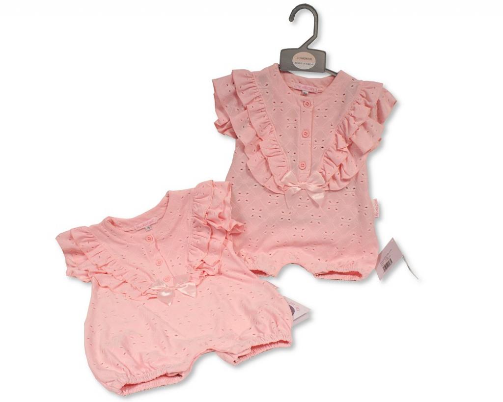 My Little Chick Bis-2120-6287 5035320162881 ML2120-6288 Broderie Anglaise Romper (Newborn - 6 months)