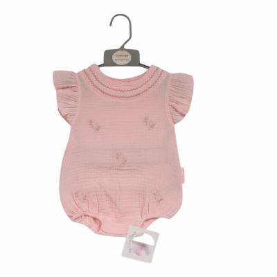 My Little Chick Bis-2120-6290 5035320162904 ML2120-6290 "Flowers" Muslin Romper (Newborn - 6 months)