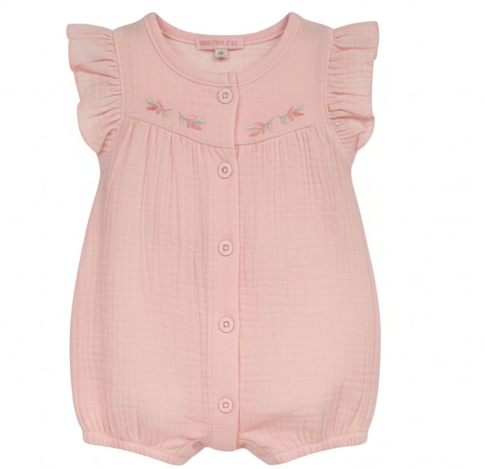 My Little Chick Bis-2120-6292 5035320162928 ML2120-6292P "Flowers" Muslin Romper (Newborn - 6 months)