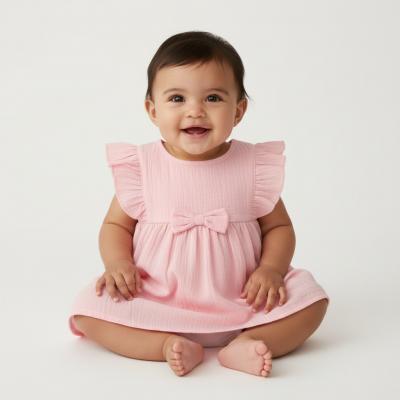 ML2120-6301-P "Bow" Dress and pants Set (Newborn - 6 months)