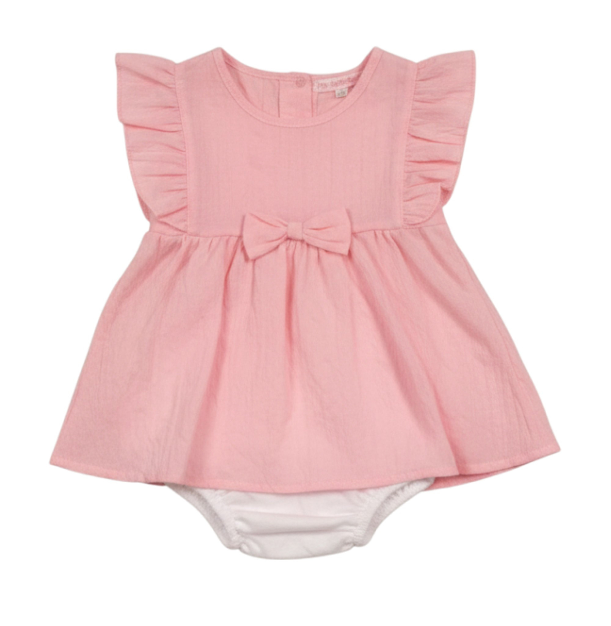 My Little Chick Bis-2120-6301 5035320163017 ML2120-6301P "Bow" Dress Set (Newborn - 6 months)