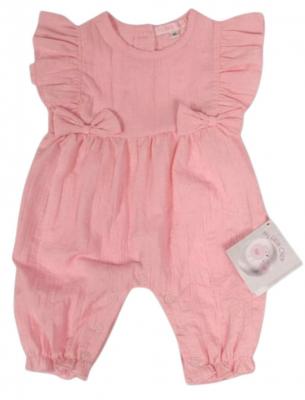 My Little Chick Bis-2120-6304 5035320163048 ML2120-6304p "Frills and Bows" Romper (Newborn - 6 months)
