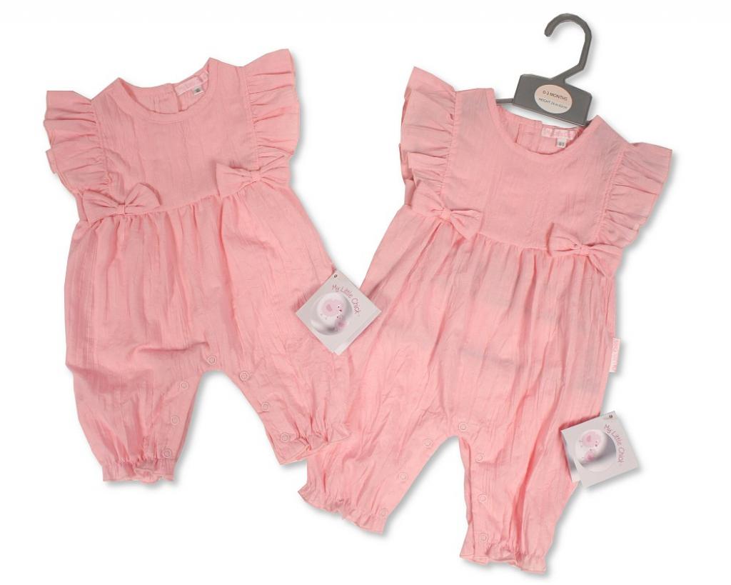 My Little Chick Bis-2120-6304 5035320163048 ML2120-6304 "Frills and Bows" Romper (Newborn - 6 months)