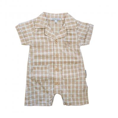 My Little Chick Bis-2120-6309 5035320163093 ML2120-6309-T Checked Romper (NB-6 months)