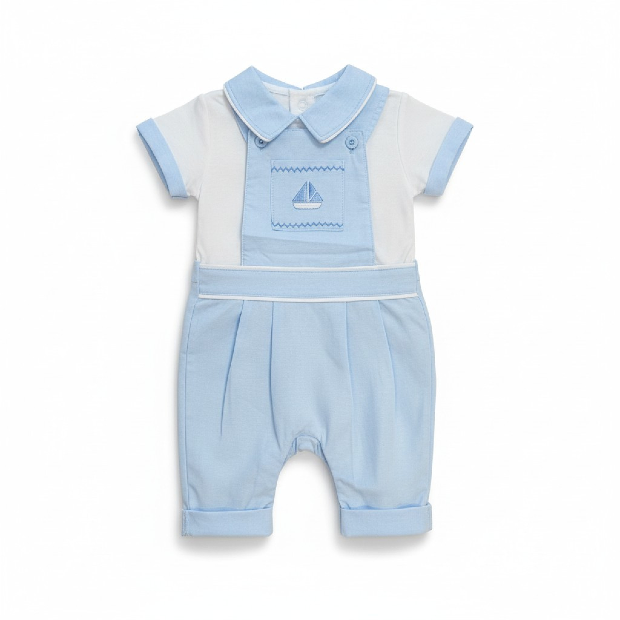 My Little Chick Bis-2120-6311 5035320163116 ML2120-6311S "Sailor" Dungaree Set (NB-6 months)