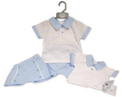 My Little Chick Bis-2120-6314 5035320163123 ML2120-6312S "Sailor" Short Set (NB-6 months)