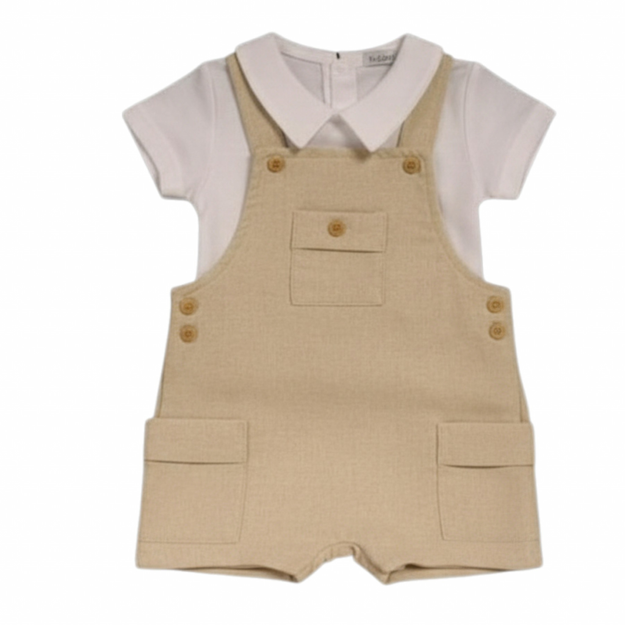 My Little Chick Bis-2120-6334 5035320163345 ML2120-6334T Short Dungaree Set (NB-6 months)