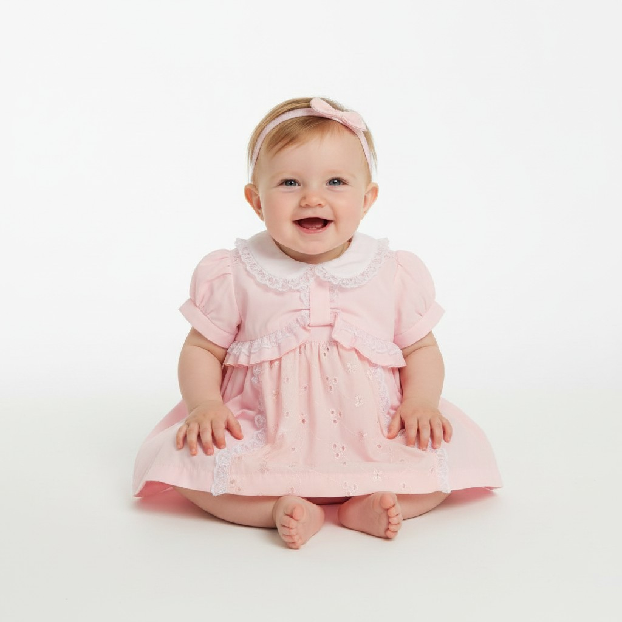 My Little Chick BIS2120-6358 5035320063584 ML2120-6358p Ruffles and Lace Dress Set (Newborn - 6 months)
