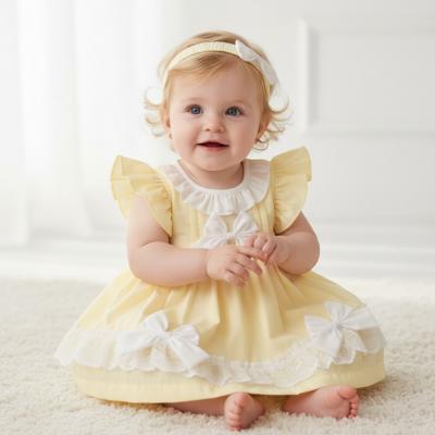 ML2120-6372y  "Bows and Lace" Dress Set  (6-24m)