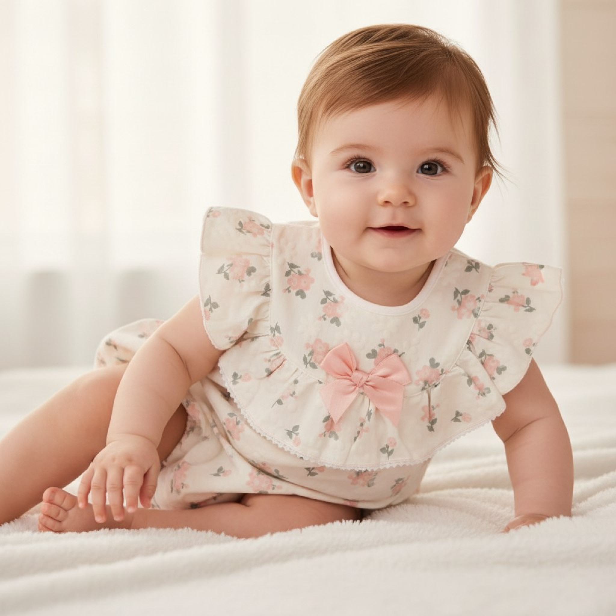 My Little Chick ML2120-6400 * ML2120-6400P Floral Romper  ( Newborn - 6 months)