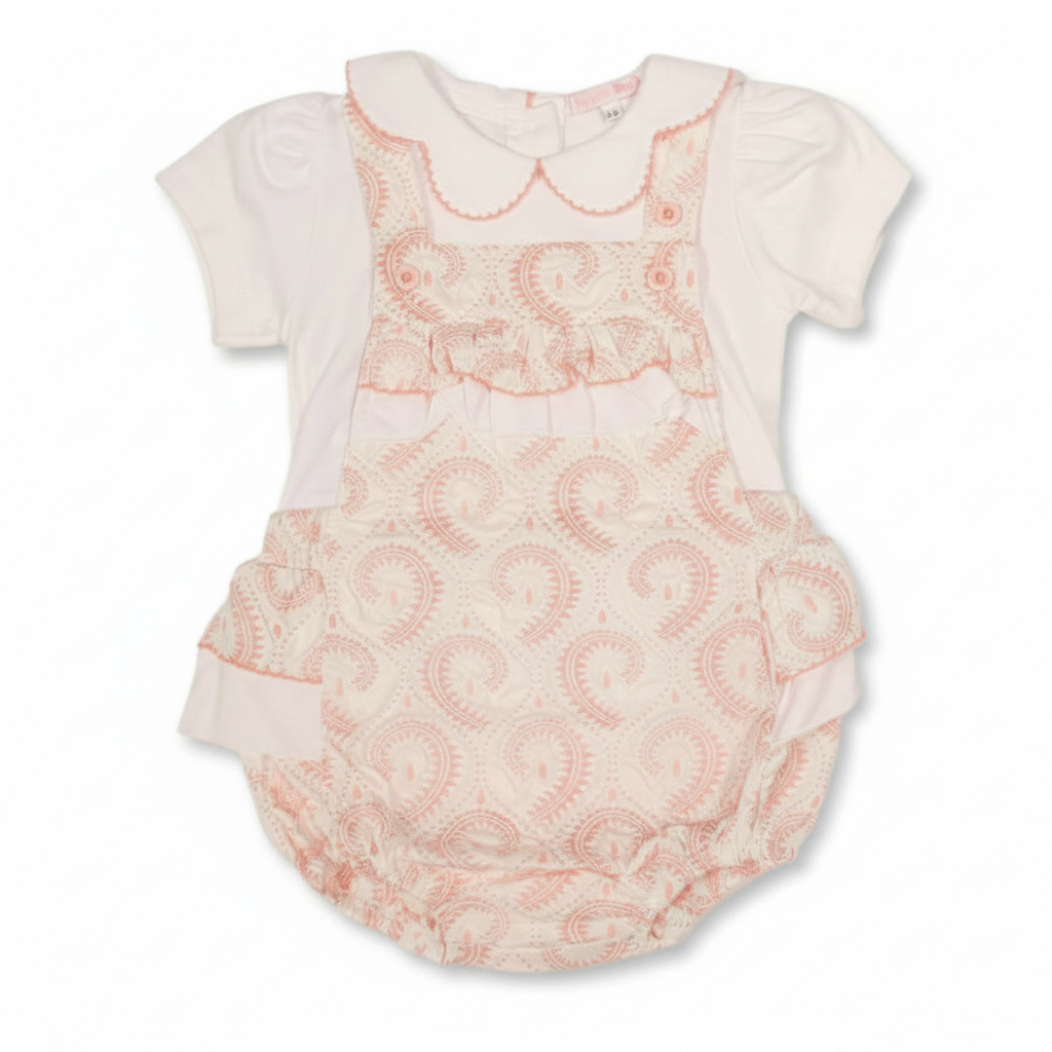 My Little Chick   ML2120-6410 Dungaree Paisley Romper Set ( Newborn- 6 months)