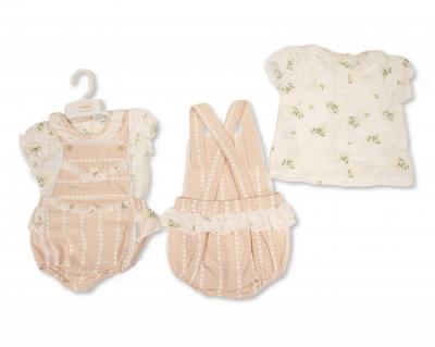 My Little Chick   ML2120-6415 Gingham Romper Dungaree Set ( newborn - 9 months)
