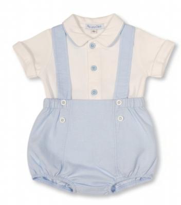 ML2120-6428  Dungaree romper  ( Newborn - 9 months)
