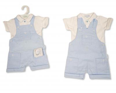 My Little Chick Bis-2120-6429  ML2120-6429 Dungaree Set( Newborn - 9 months)