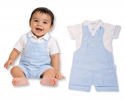 My Little Chick Bis-2120-6429  ML2120-6429 Dungaree Set( Newborn - 9 months)
