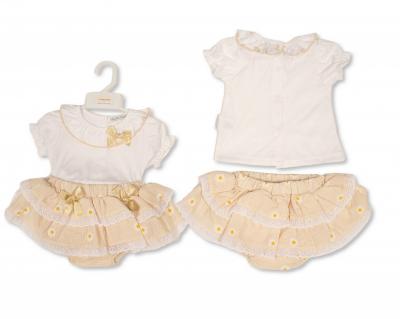 My Little Chick   ML2120-6438 Jam pant skirt & top set Daisy (Newborn -9 months)