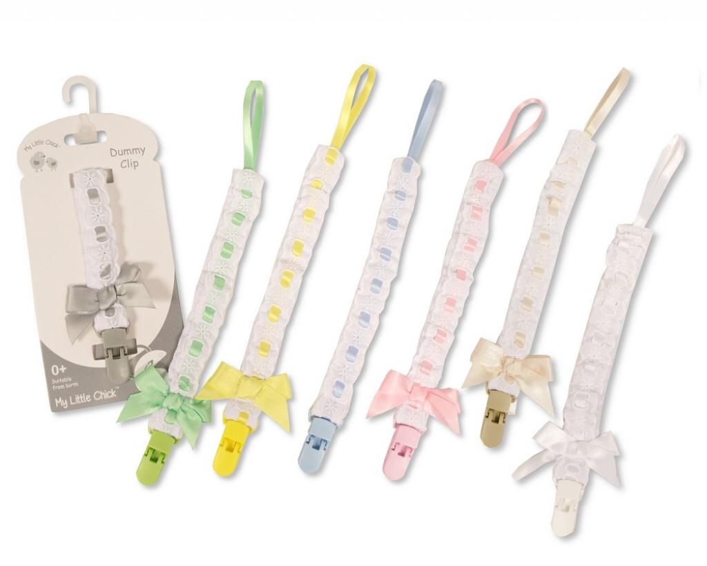 My Little Chick GP-25-1124-1 5035320411248 ML25-1124-23 "Ribbon and Lace" Dummy Clips (Choose)