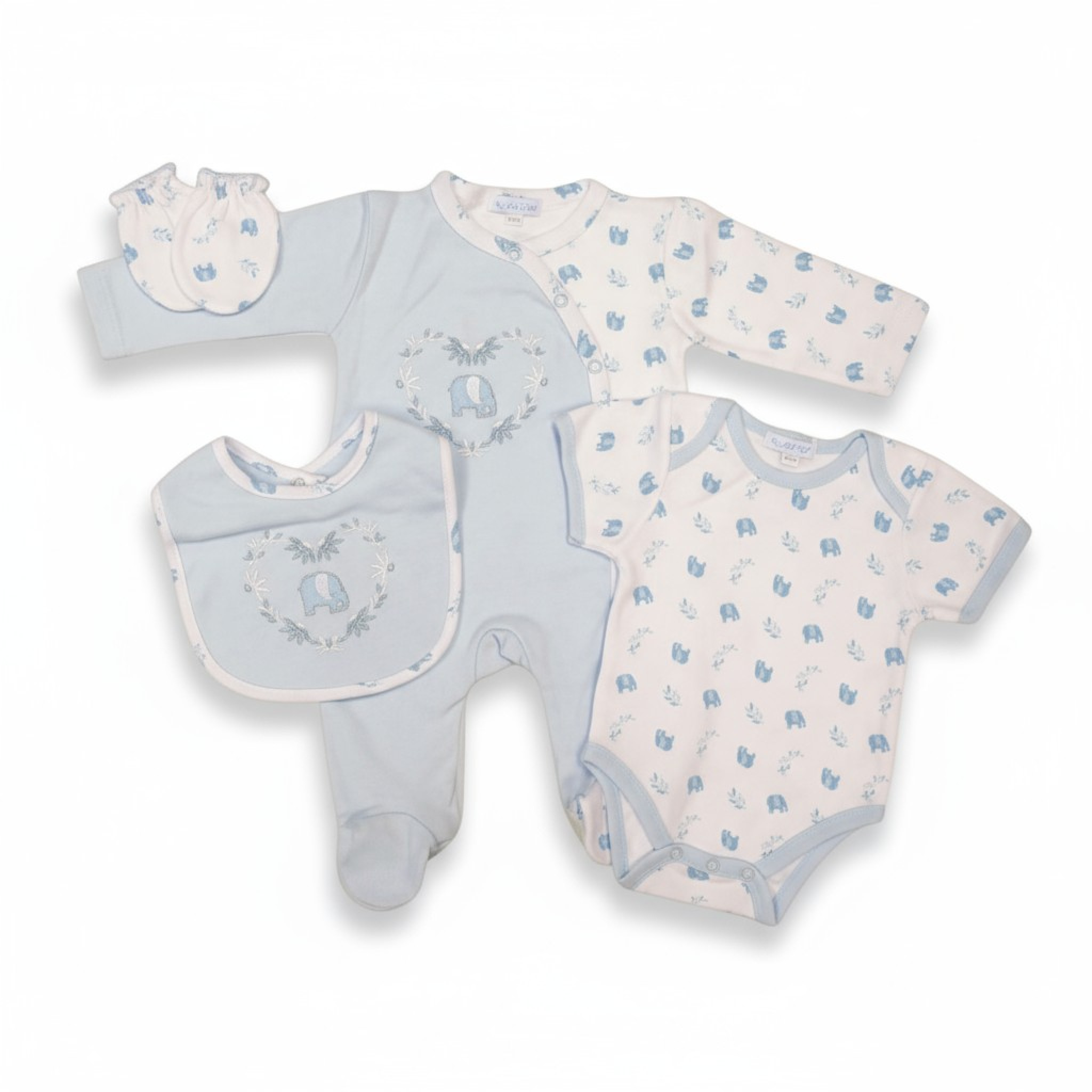 My Little Chick GP-25-1331S 5035320254319 ML25-1331-S "Elephant" 4 Piece Set (NB-6 months)