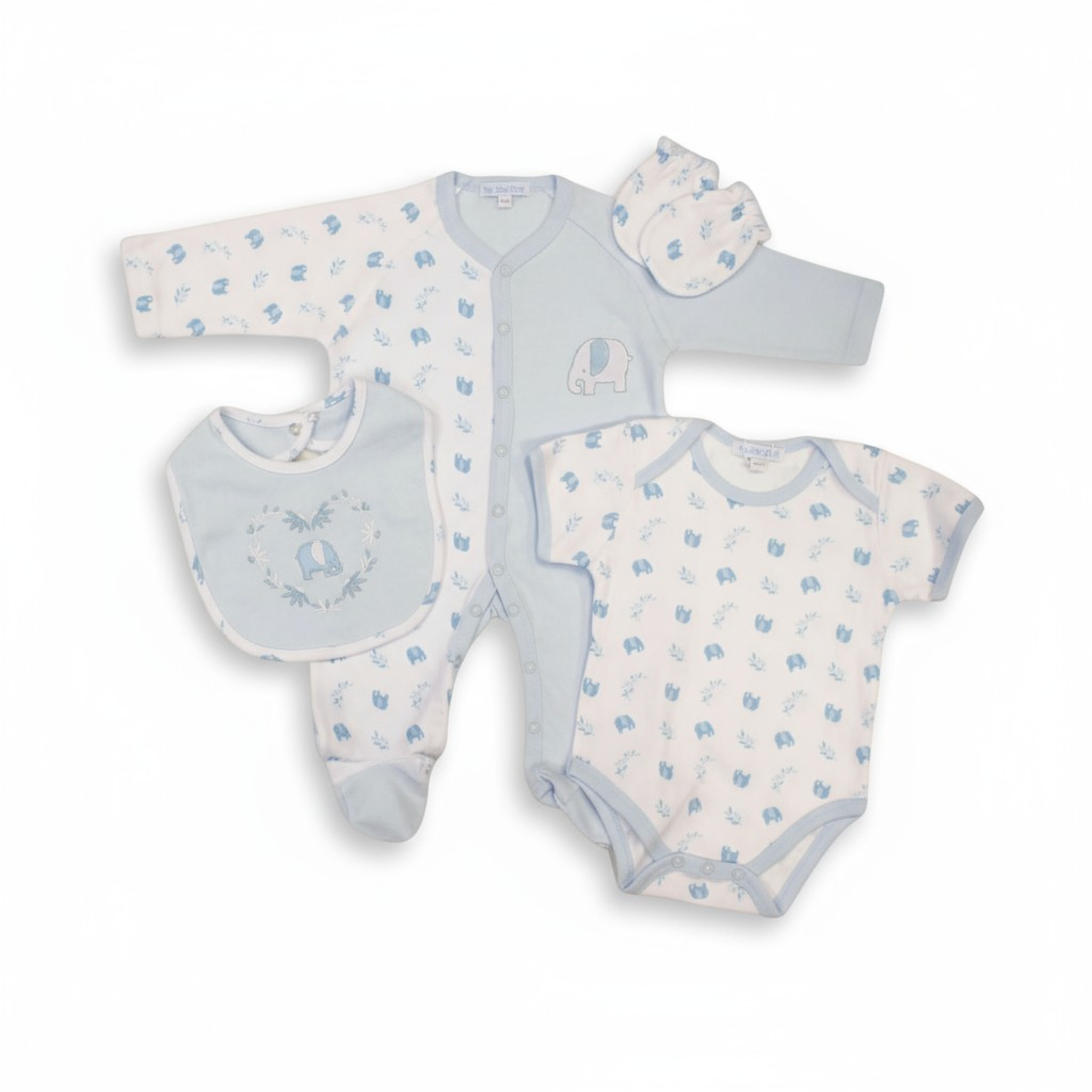 My Little Chick GP-25-1333S 5035320254333 ML25-1333-S "Elephant" 4 Piece Set (NB-6 months)