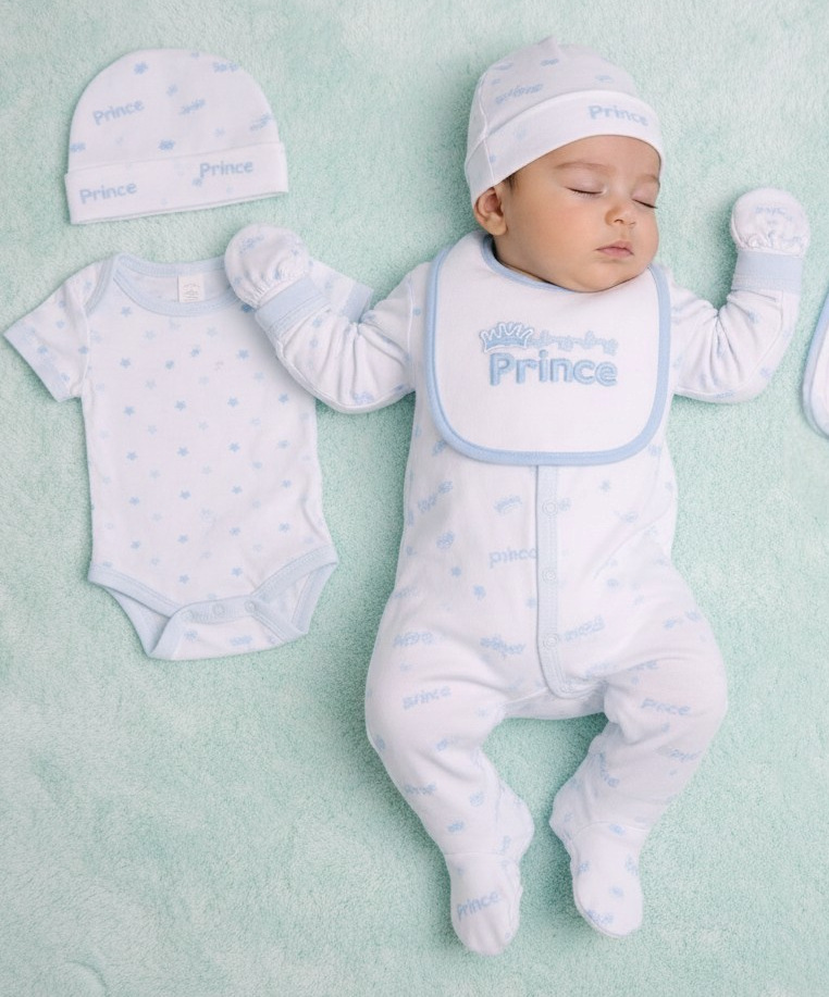 My Little Chick GP-25-1335S  ML25-1335S "Prince" 5 Piece Set (NB-6 months)