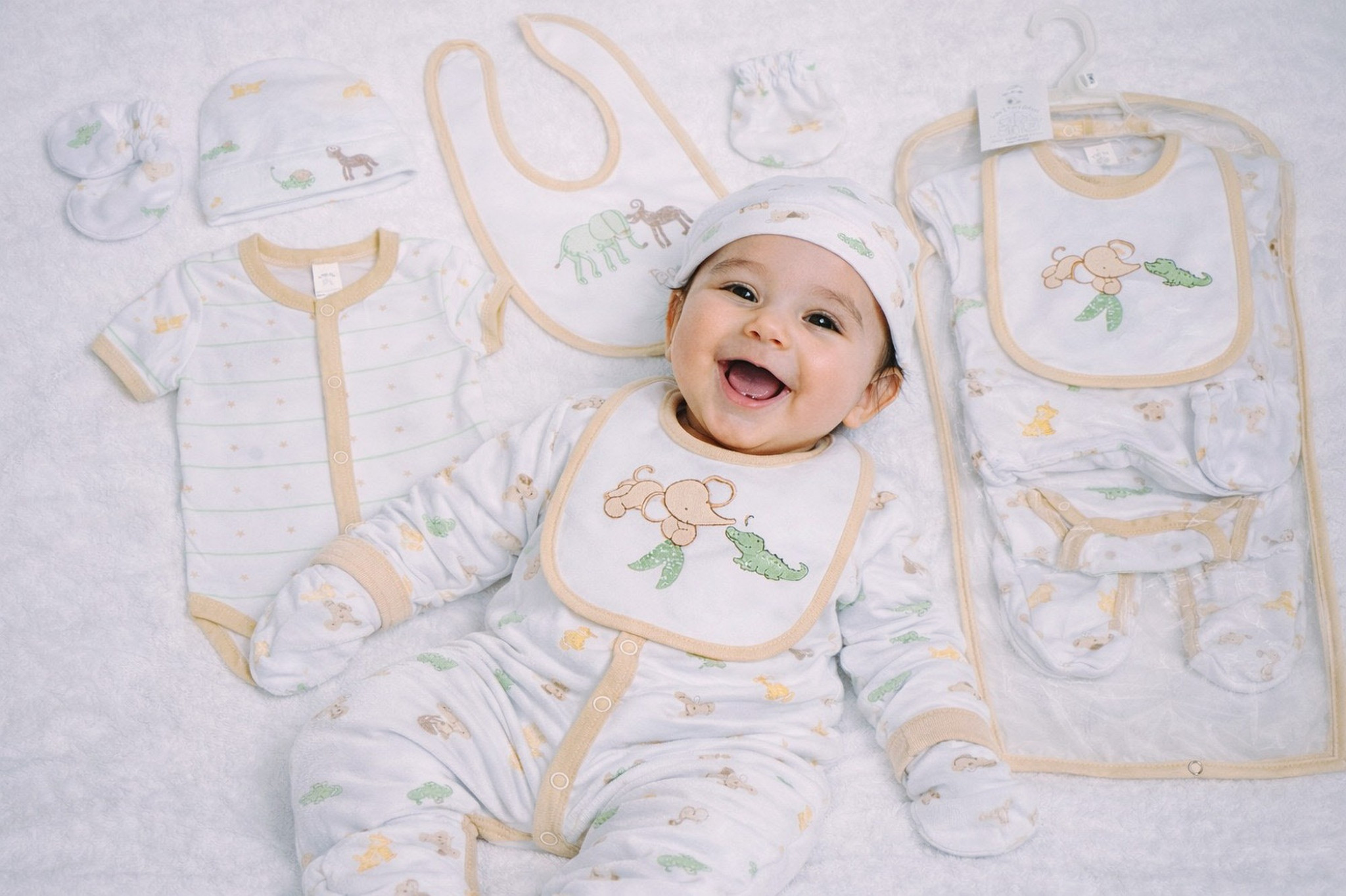 My Little Chick GP-25-1340S  ML25-1340B "Elephant" 5 Piece Set (NB-6 months)