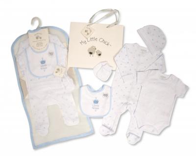 My Little Chick GP-25-1349 5035320253497 ML25-1349 "Prince" 5 Piece Layette Set & Bag (0-6m)