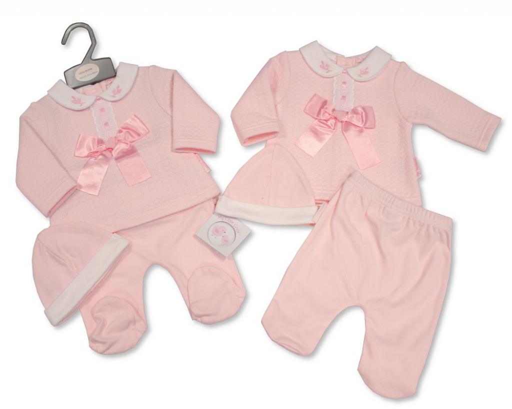 My Little Chick BIS-2020-2356 5035320423562 MLC2020-2356 "Bow and Lace" Two Piece Set (NB-6m)