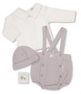 My Little Chick BIS-2020-2446 5035320424460 ML2020-2446G Dungaree Set (NB-6m)