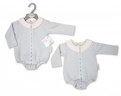 My Little Chick BIS-2020-2491S 503532062491 4 MLC2491-S Romper with threaded Lace (Newborn - 6 months)