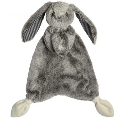 MM41750-M  Silky Grey Bunny Lovey Comforter 