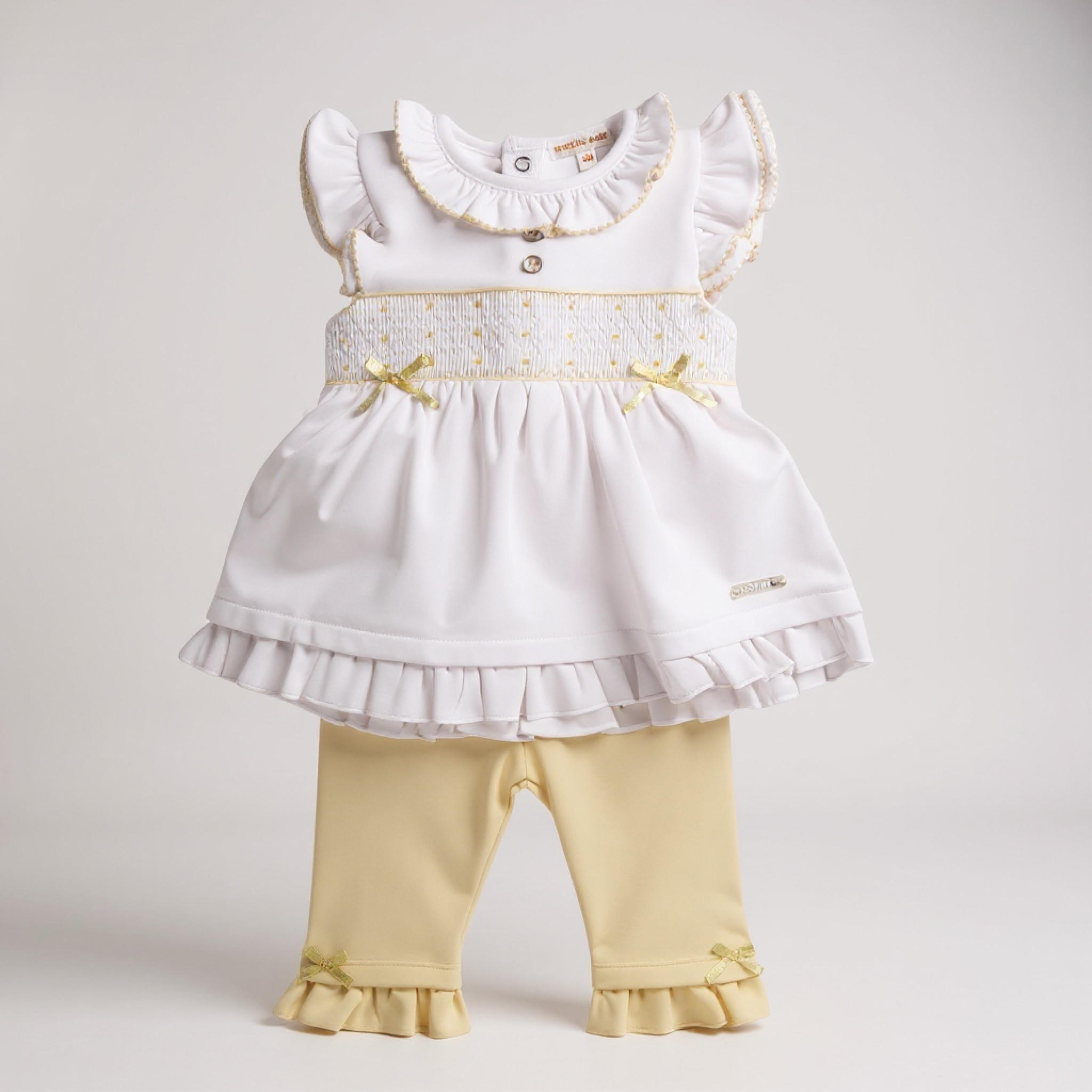 Mintini MB6392  MMB6392Y Smocked Tunic and Legging Set (0-9 months)