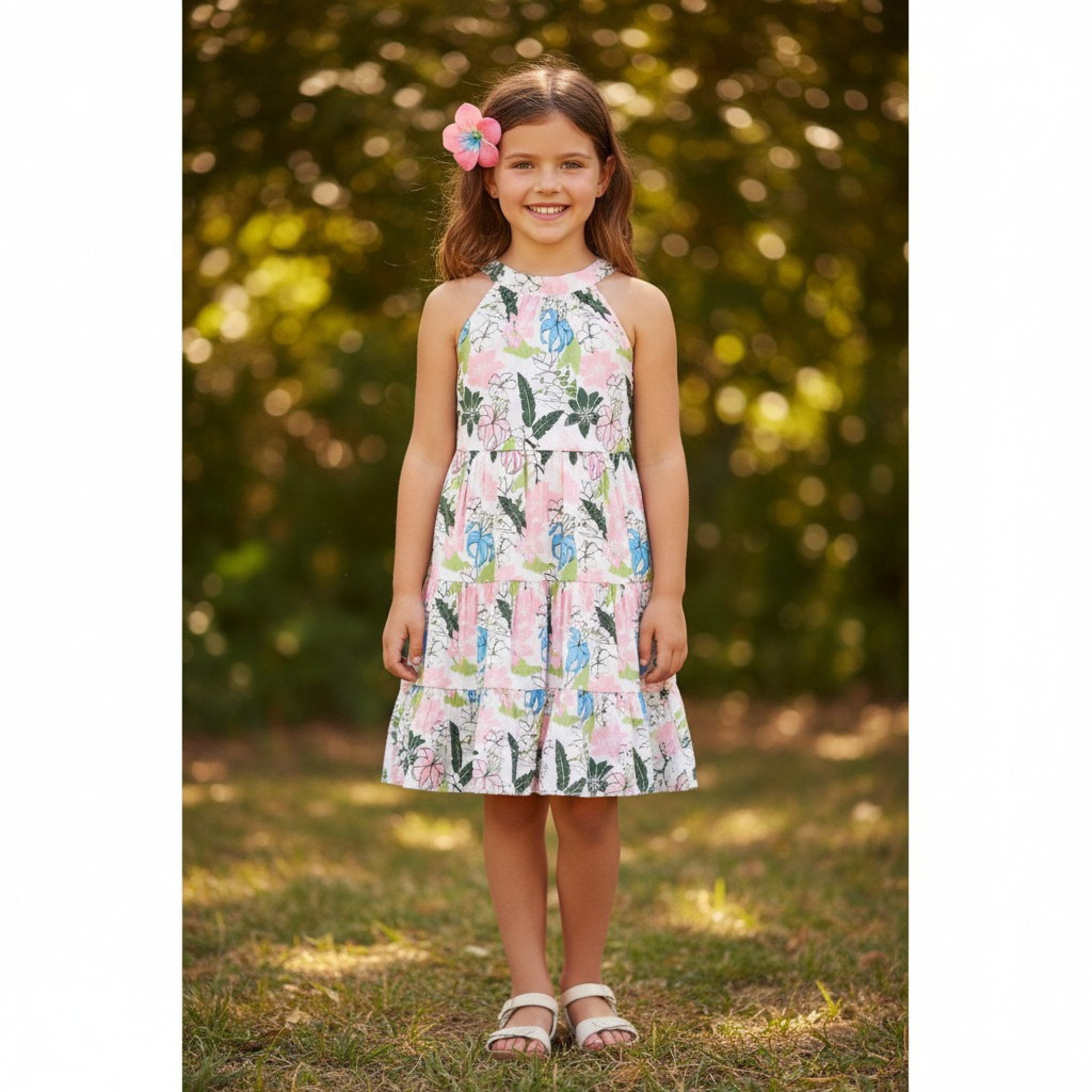 Miss China * MSB03742-B Floral Dress (7-11 years)