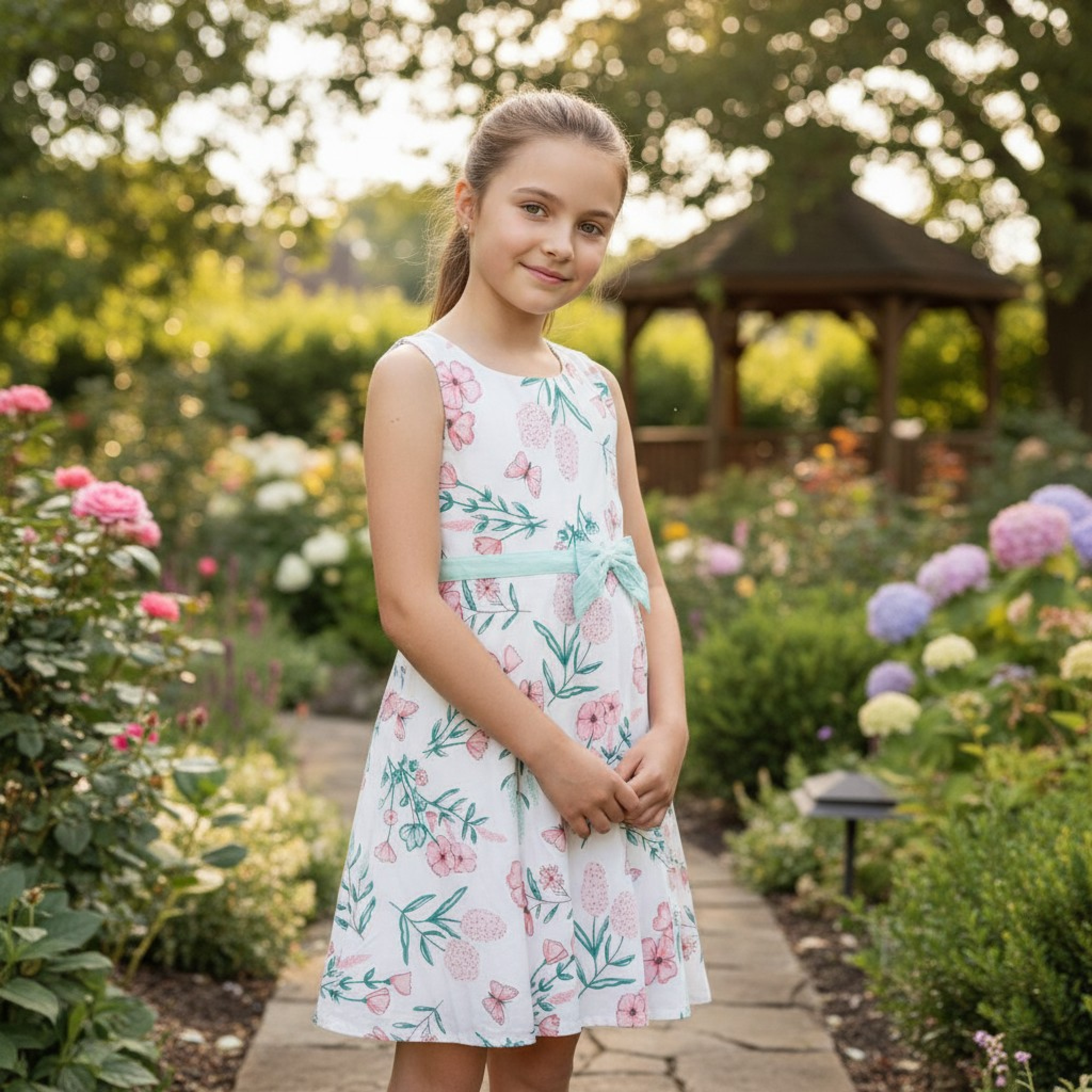 Miss China MSB03778B Floral Dress (7-11 years)