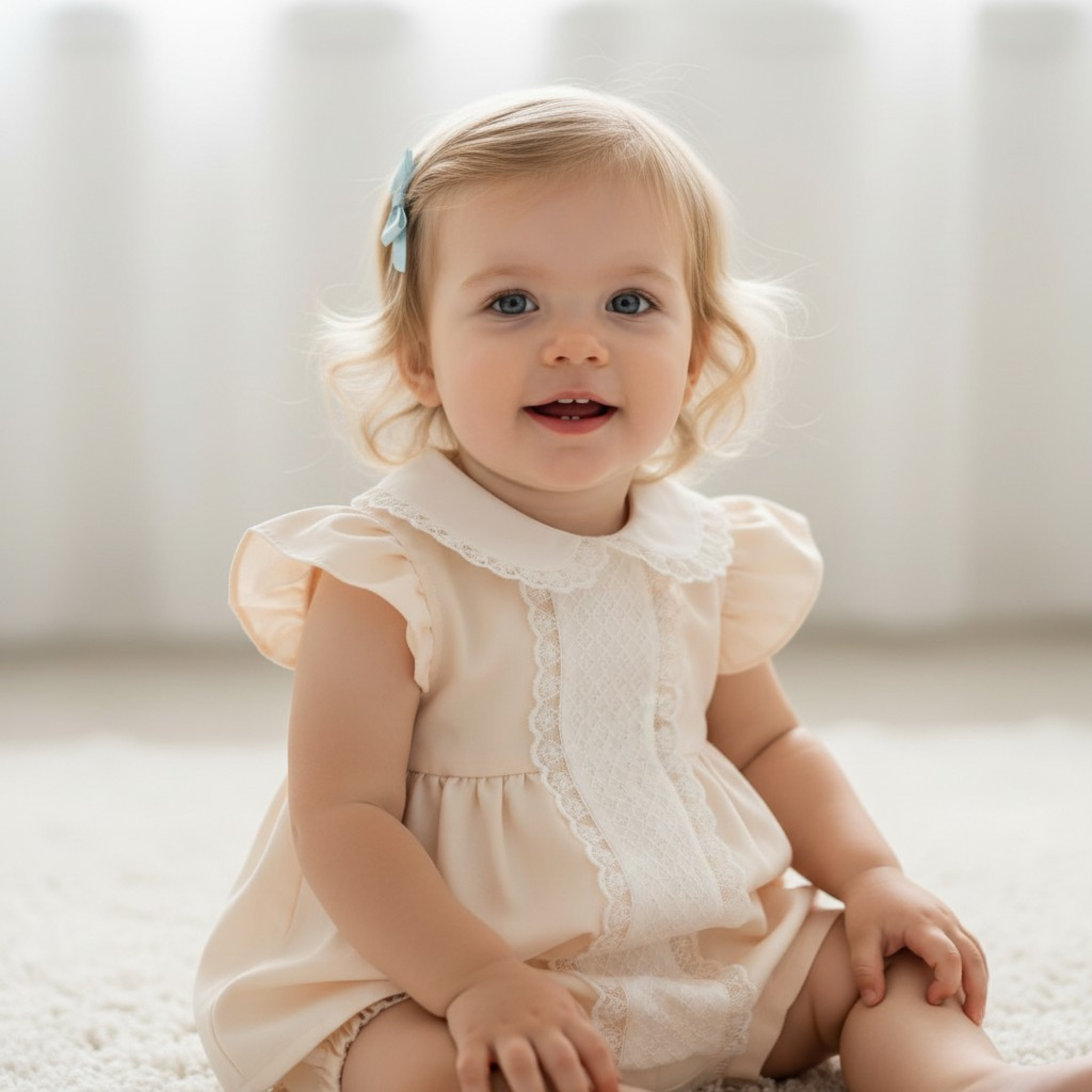 Mymio Baby  8684496130353 MY4498-Pe Lace and Frills Bloomer Set (6-24 months)