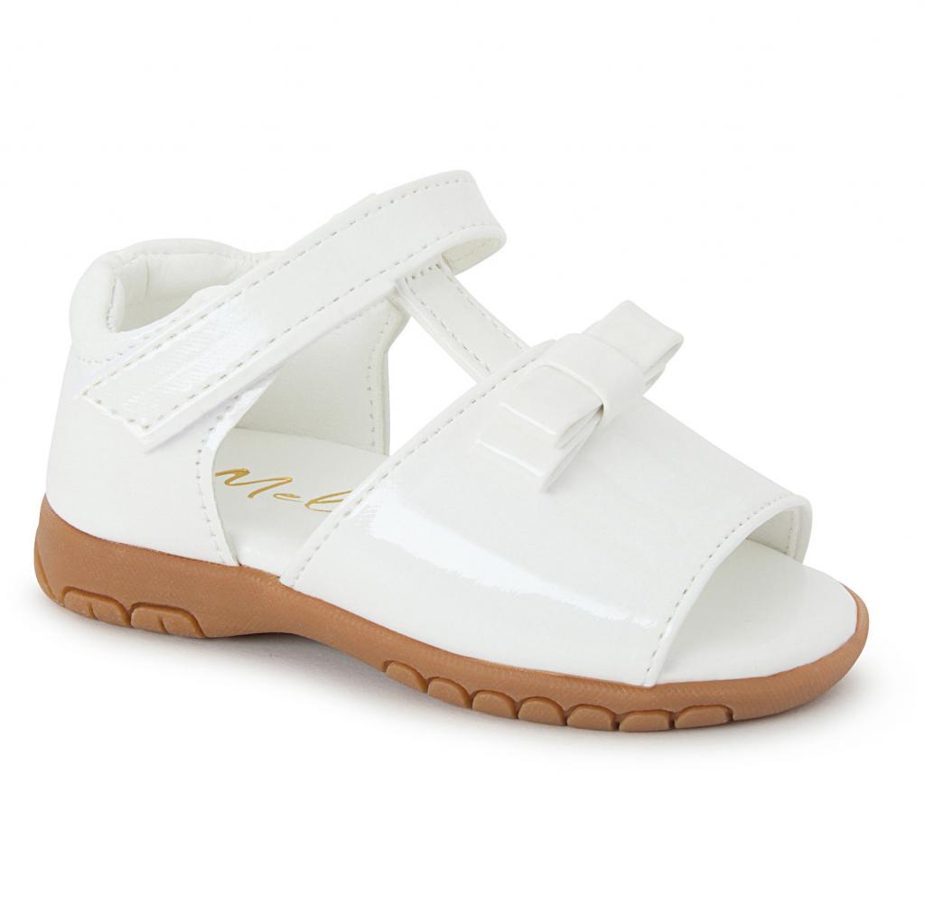 Melia  * MeAmandaW-B White Bow Sandal Pack of 12 (EU 26-30)