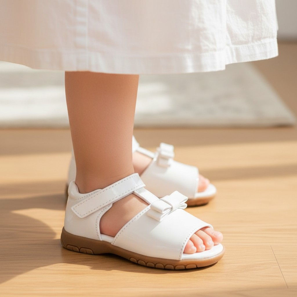 Melia  * MeAmandaW-B White Bow Sandal Pack of 12 (EU 26-30)