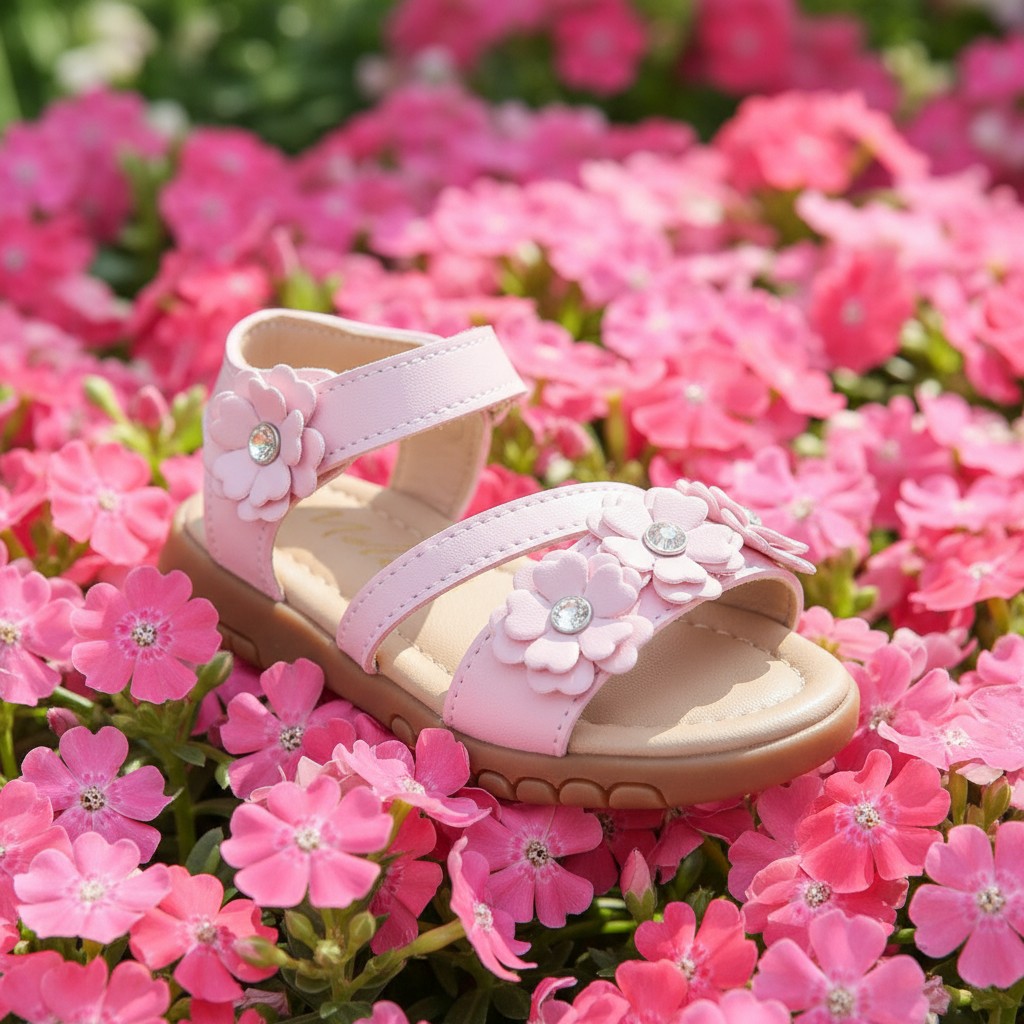 Melia  * MeArabellaPB Pink Flower Sandal Pack of 12 (EU 26-30)