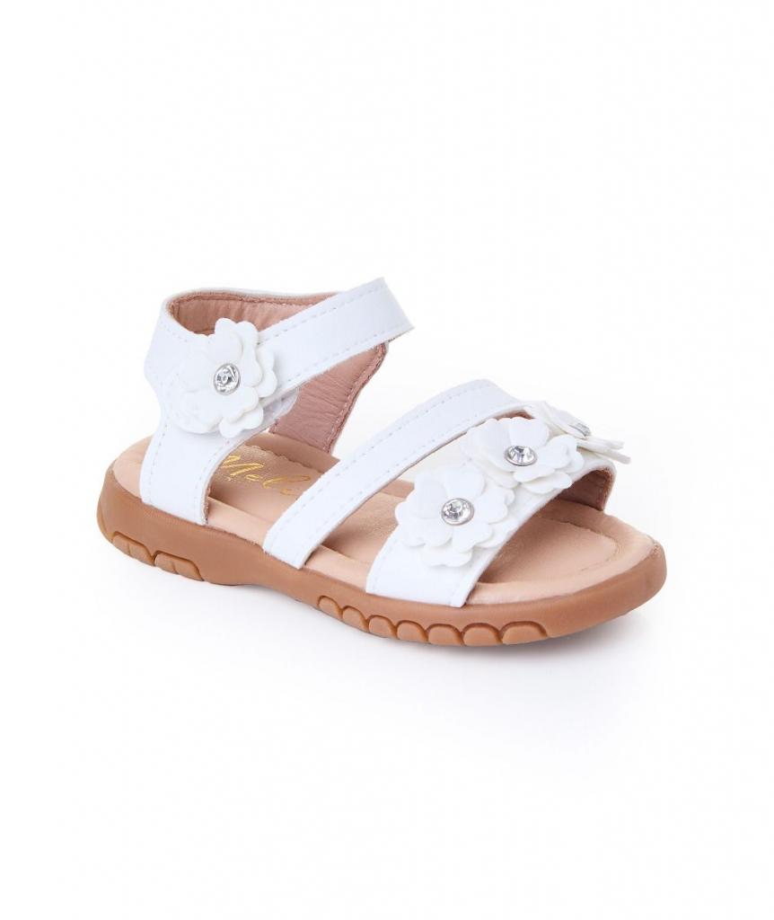 Melia  * MeArabellaW-B White Flower Sandal Pack of 12 (EU 26-30)