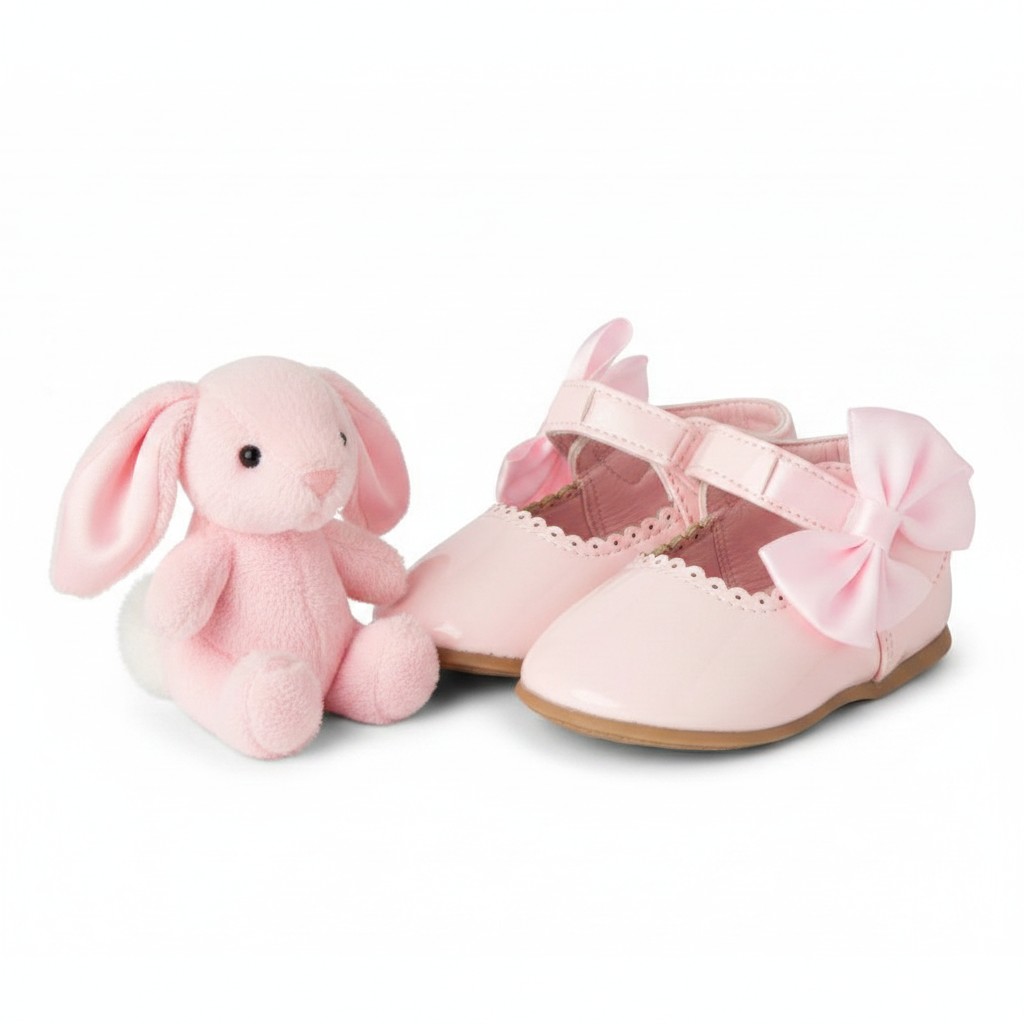 Melia  * MeBianca-P Pink  Bow Shoes Pack of 12 (Sizes 3-8)