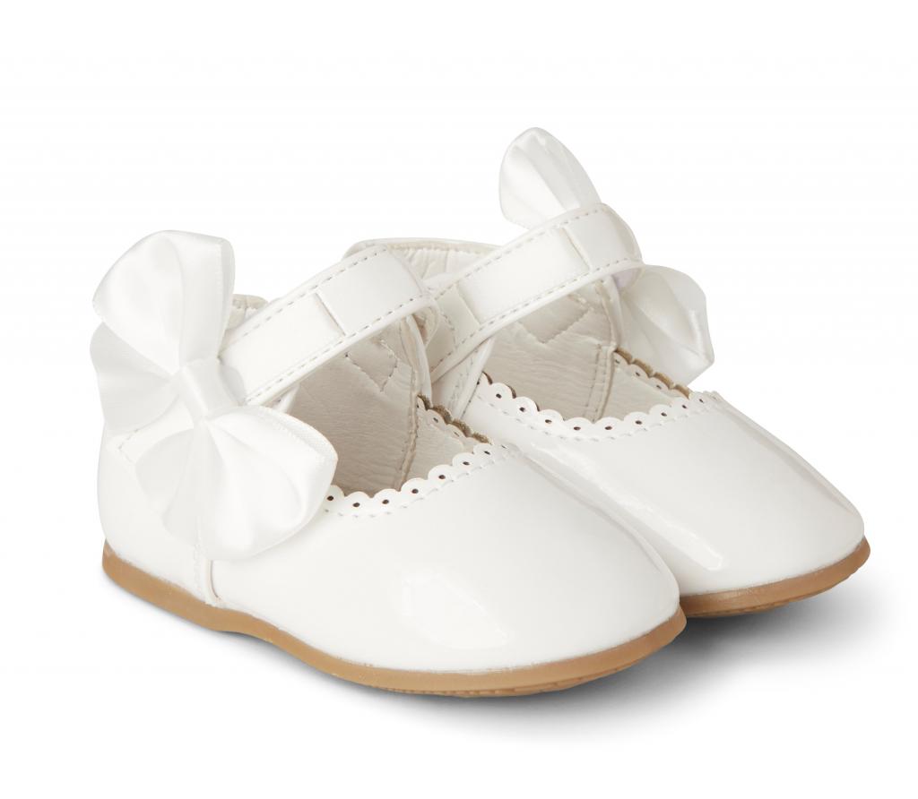 Melia  * MeBiancaWh White  Bow Shoes Pack of 12 (Sizes 3-8)