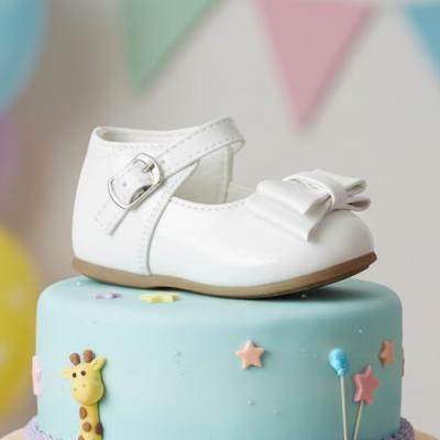 MeJemmaW White Bow Shoes Pack of 12 (Sizes 3-8)