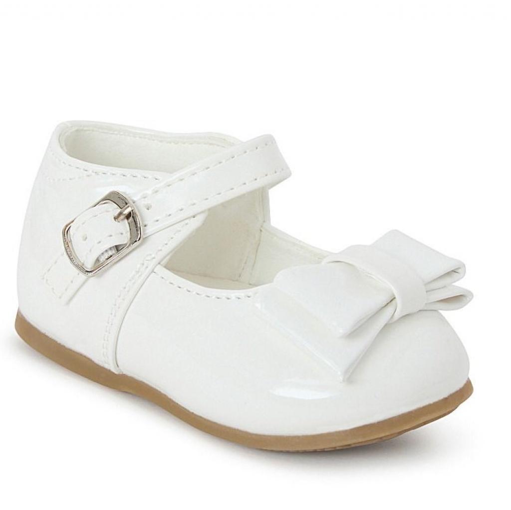 Melia  * MeJemma_W White Bow Shoes Pack of 12 (Sizes 3-8)