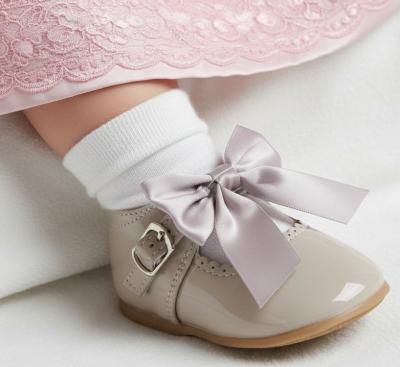 MeKylieGr  Grey Bow Shoes Pack of 12  (Sizes 3-8)
