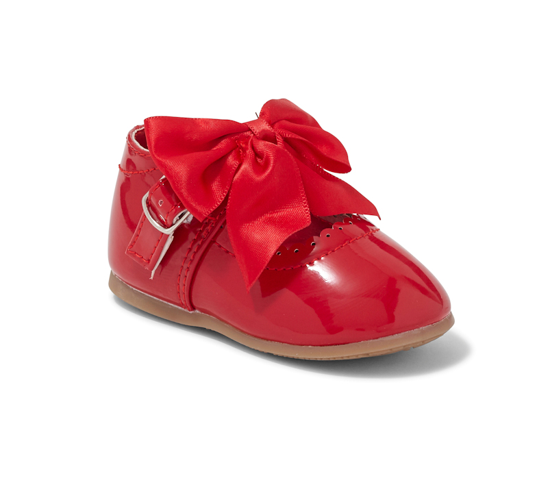 Melia  * MeKylieR-8 Red Bow Shoes Pack of 12 (Sizes 3-8)
