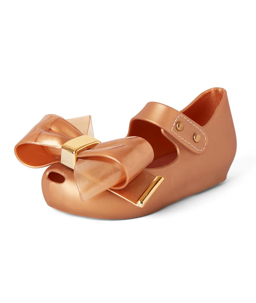 Melia  * MeRoxyG-A Gold Jelly Bow Shoes Pack of 12 (EU20-25)