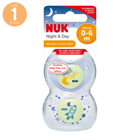 BabyDivo  4008600289272 NK10730148 Night & Day Soother ( Size 1)